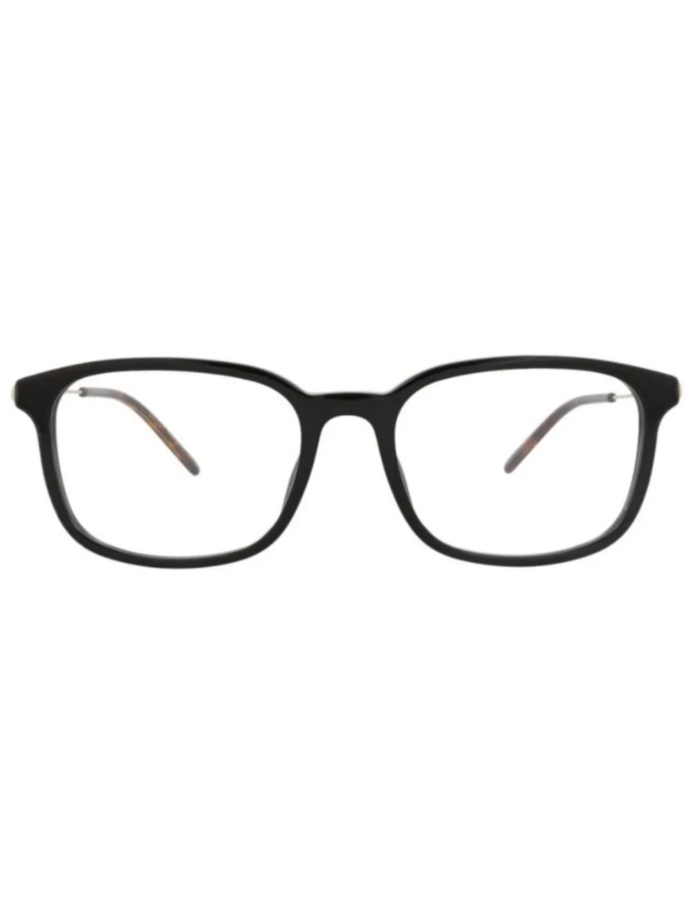 New Gucci Mens Square/Rectangle Black Gold Transparent Fashion Designer Eyeglass